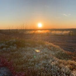 sun rising over mountain
