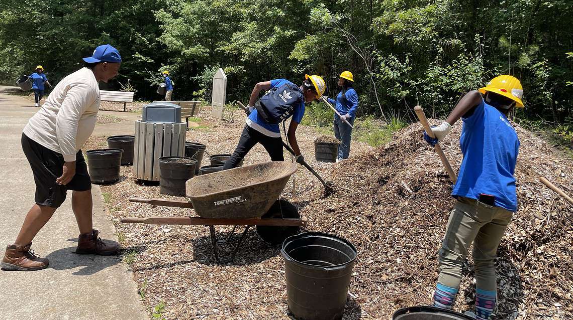 Student Conservation Association Interns at Arabia Mountain