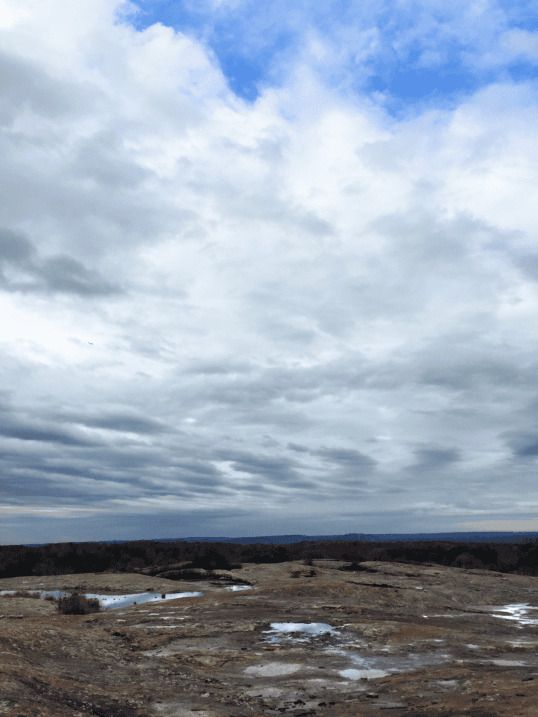 the beautiful sky at Arabia Mountain